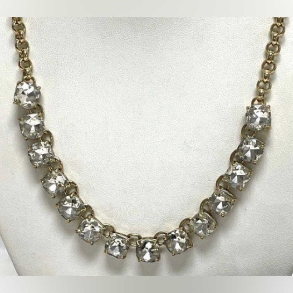 Kate Spade Squared Away gold sparkle necklace